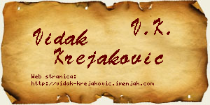 Vidak Krejaković vizit kartica